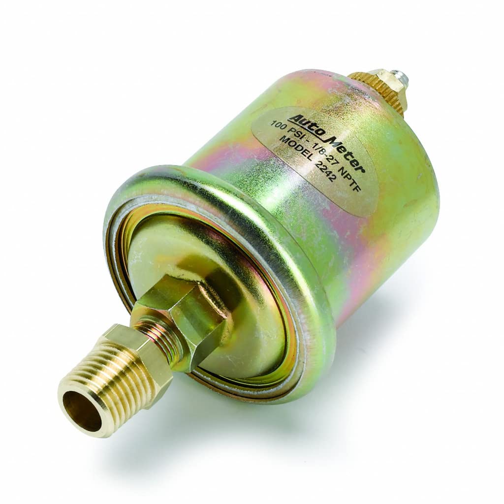 AutoMeter 100psi Oil Pressure Sender Replacement - High Performance Engine Oil Pressure Sensor for Cars, Trucks & SUVs - Perfect for Engine Diagnostics & Performance Upgrades