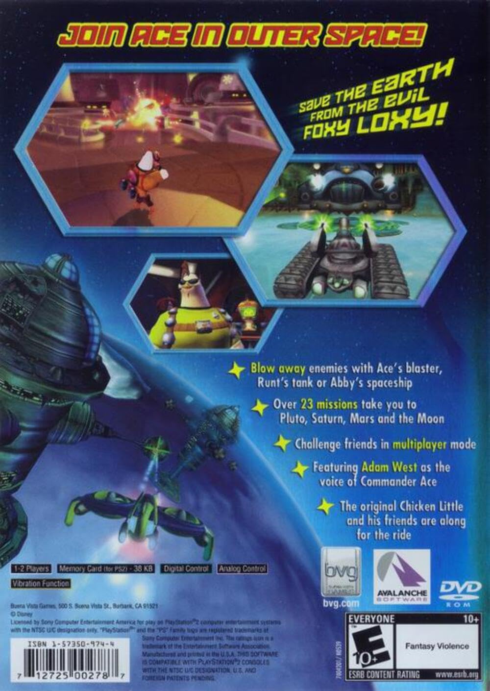 Disney's Chicken Little: Ace in Action - PS2 Game for PlayStation 2 - Fun Adventure Game for Kids & Families - Perfect for Birthday Gifts & Family Game Nights