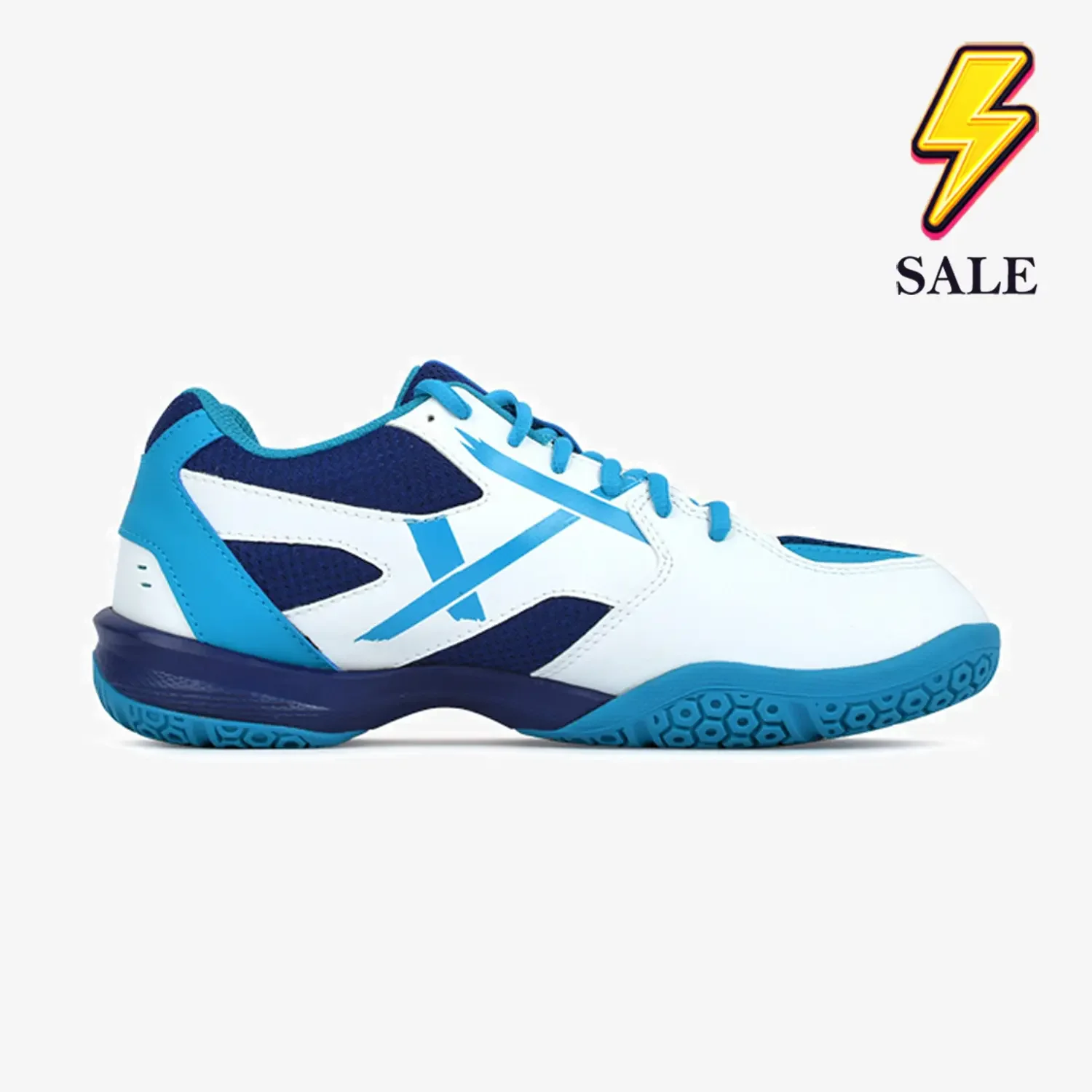 Yonex Power Cushion 39 Badminton Shoes for Men & Women - White/Blue - Lightweight Comfort & Support for Indoor Court Sports