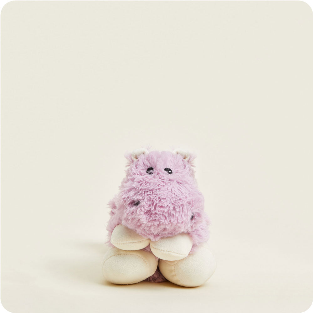 Hippo Warmies Wrap - Microwaveable Heating Pad for Pain Relief, Stress & Anxiety - Soft Plush Warm Hug for Kids & Adults - Perfect for Cuddling, Relaxation & Comfort at Home or Office