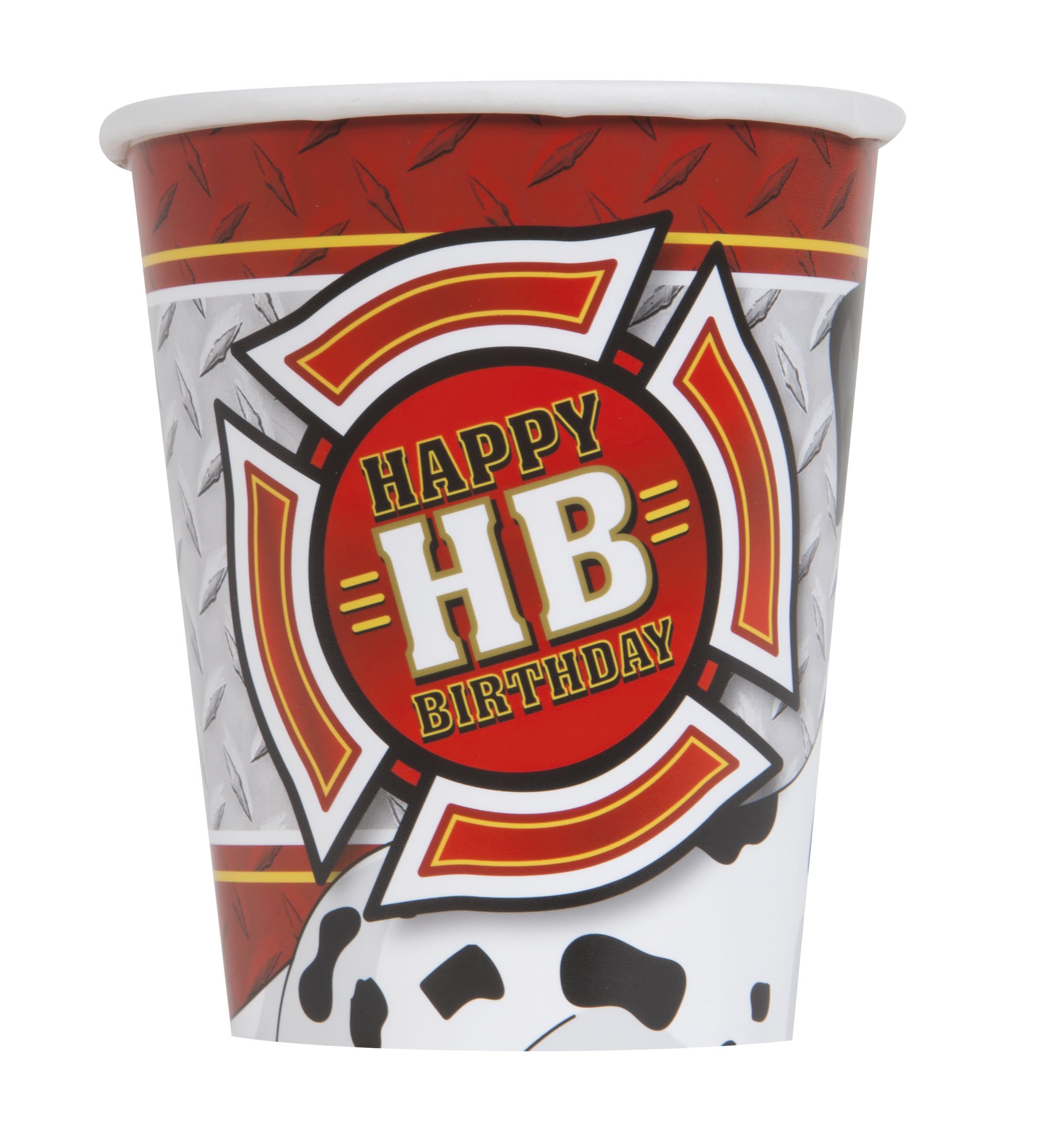 9oz Fire Truck Themed Birthday Party Cups - 8 Pack for Kids' Birthday Celebrations, Baby Showers & Themed Events