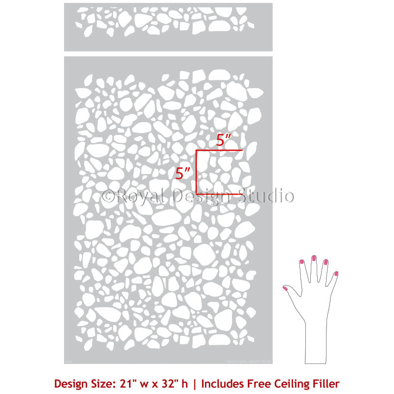 Terrazzo Stencil for DIY Flooring & Wall Art - Reusable Decorative Concrete Tile Pattern Template for Home & Commercial Use