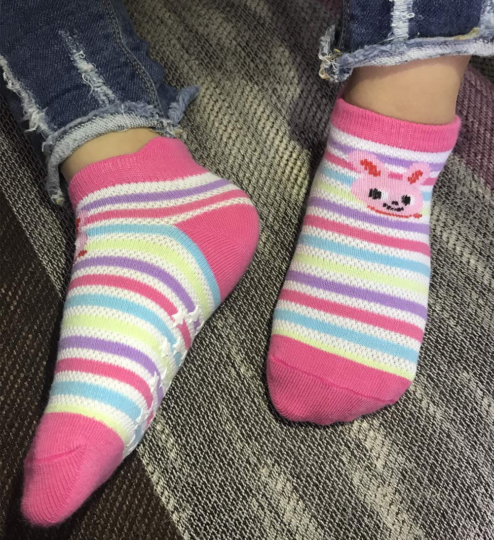 12 Pairs Non-Slip Toddler Girl Socks - Soft Cotton Grip Socks for Baby Girls - Perfect for Playtime, Daycare & Indoor Activities