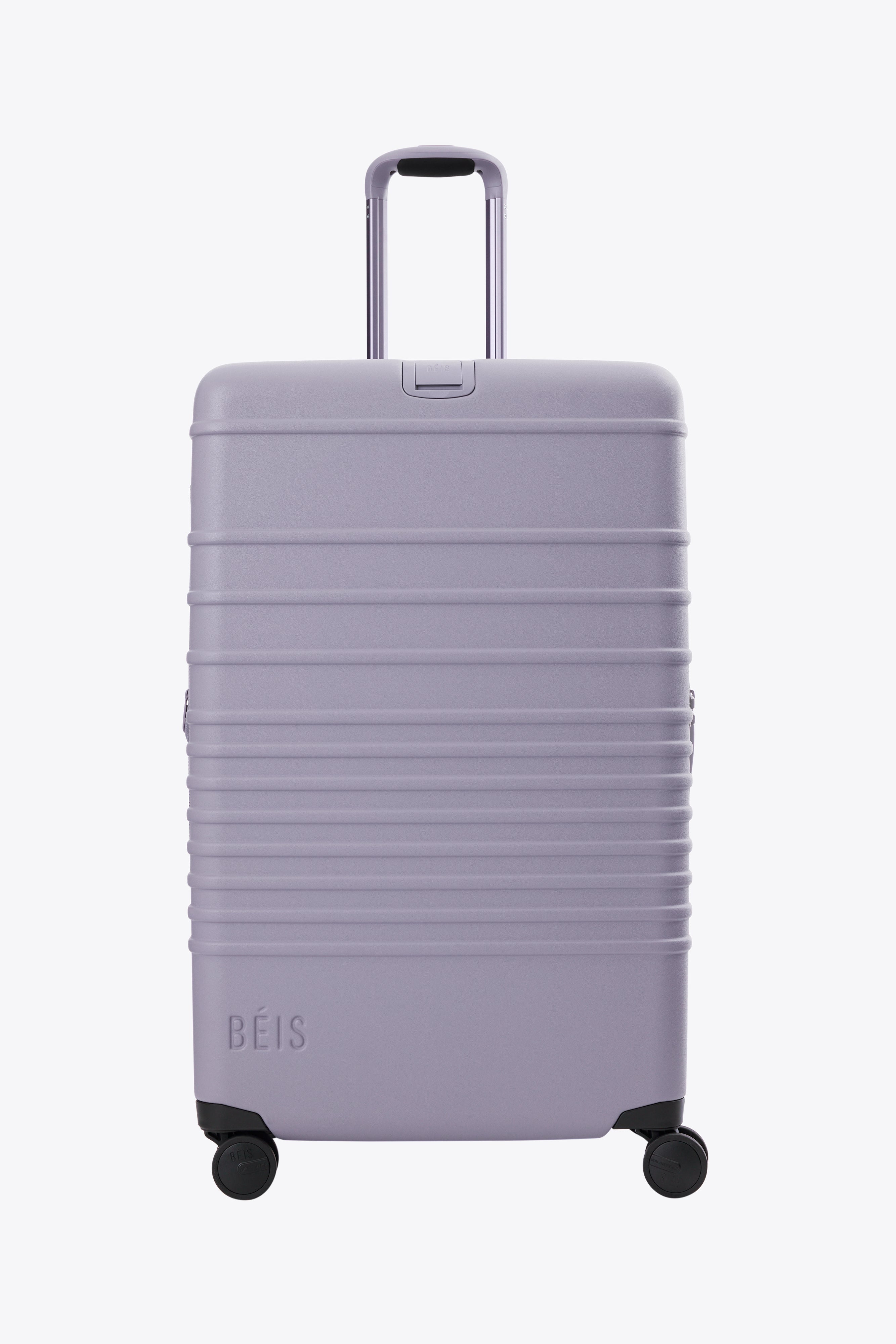 Large Lavender Check-In Roller Suitcase - Spinner Luggage with 4 Wheels for Travel, Business Trips & Vacations - Durable & Stylish Carry-On Bag