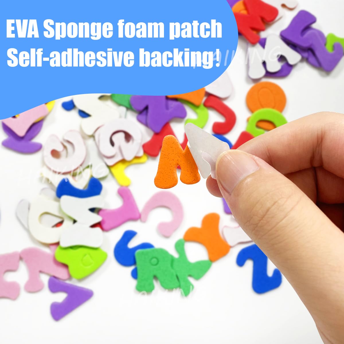 HAIKING 130 PCS Self-Adhesive Foam Letter Stickers for DIY Crafts, Scrapbooking, Greeting Cards & Home Decor (20mm) - Perfect for Kids' Art Projects, Classroom Activities & Party Decorations