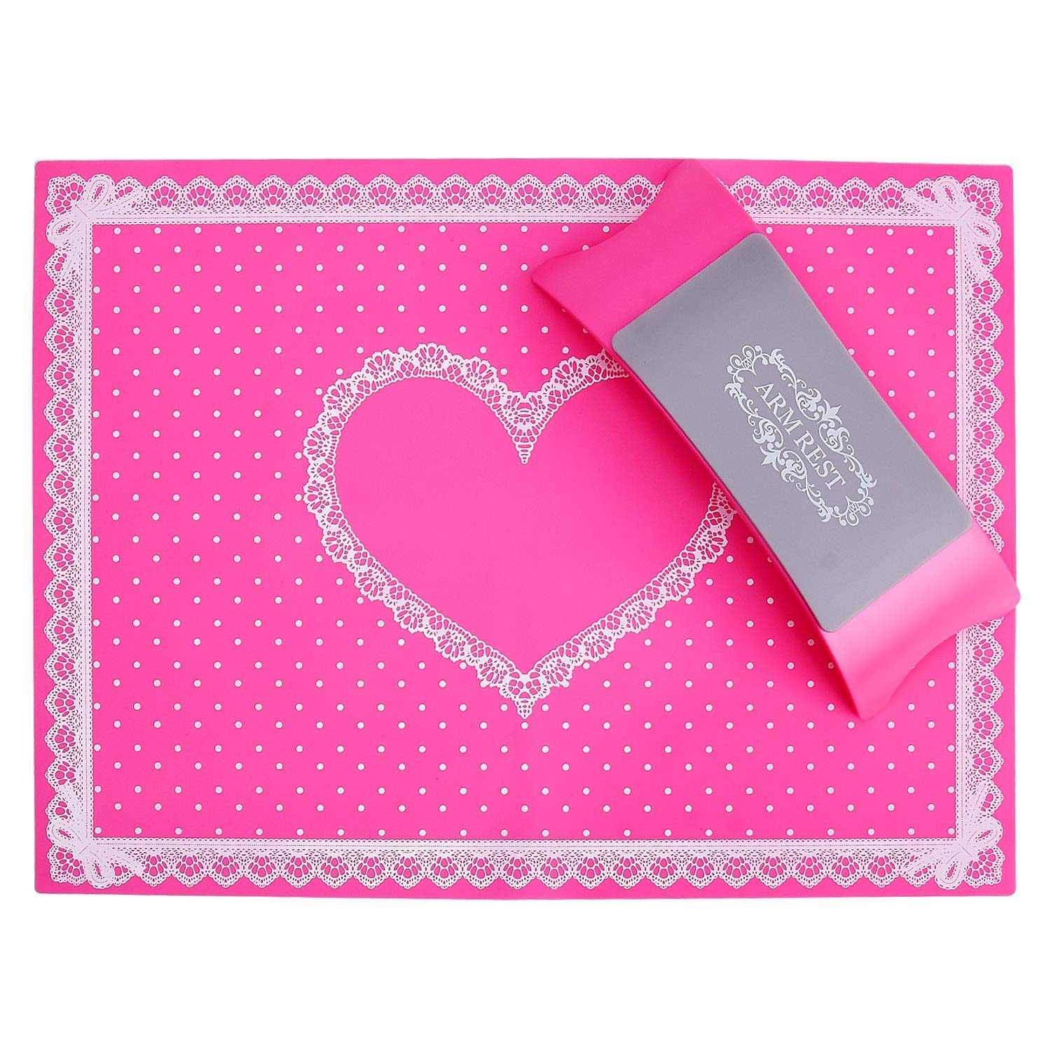 **Silicone Nail Art Hand Pillow & Manicure Table Mat - My Colors Arm Rest for Nail Salon Equipment - Perfect for Gel Polish, Acrylic Nails & Professional Nail Art**