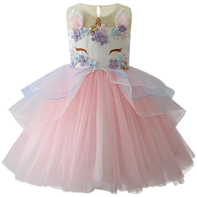Unicorn Deluxe Party Dress for Girls - Sparkly Princess Costume with Tutu Skirt | Fast Shipping | Perfect for Birthday Parties, Halloween & Dress-Up Play