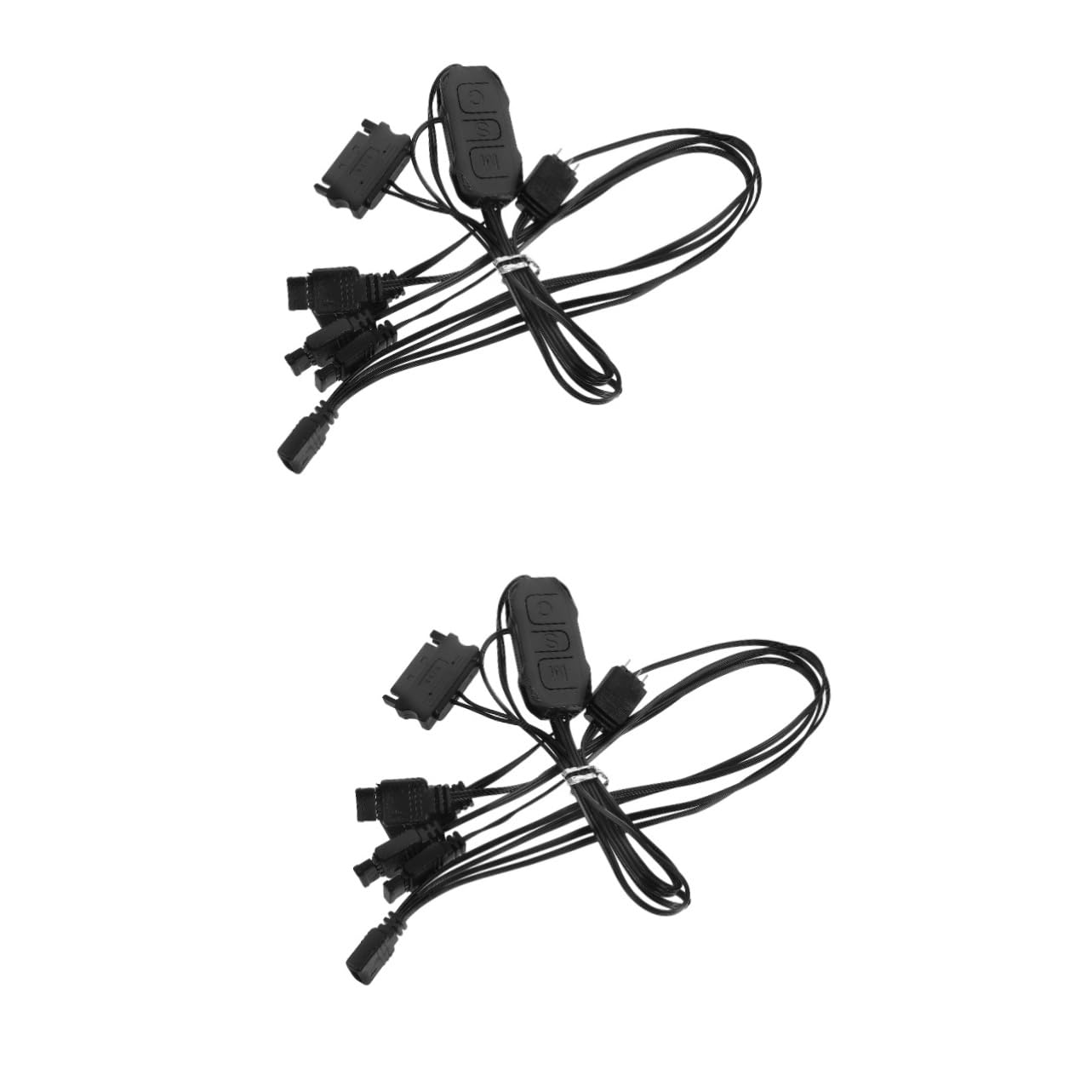Uonlytech 2-Pack RGB LED Controller Hub & Sync System for PC Gaming Setup - Desktop Computer Lighting Accessories with PVC Strip Controller for Enthusiasts | Perfect for Gaming Rigs, Streaming Setups & Home Office Decor