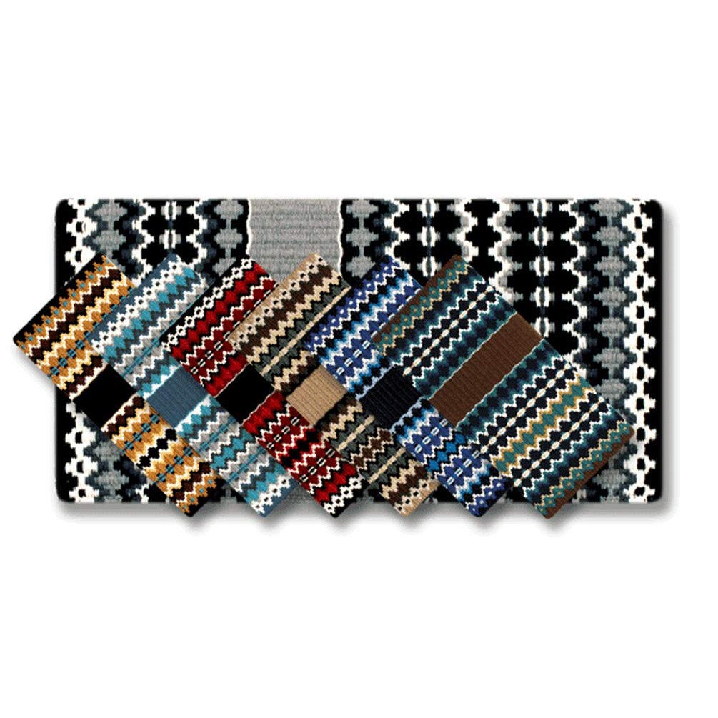 Mayatex Branding Iron Saddle Blanket - Chocolate/Tan Western Horse Riding Blanket for Ranch, Rodeo & Equestrian Events - Durable & Comfortable for Horses