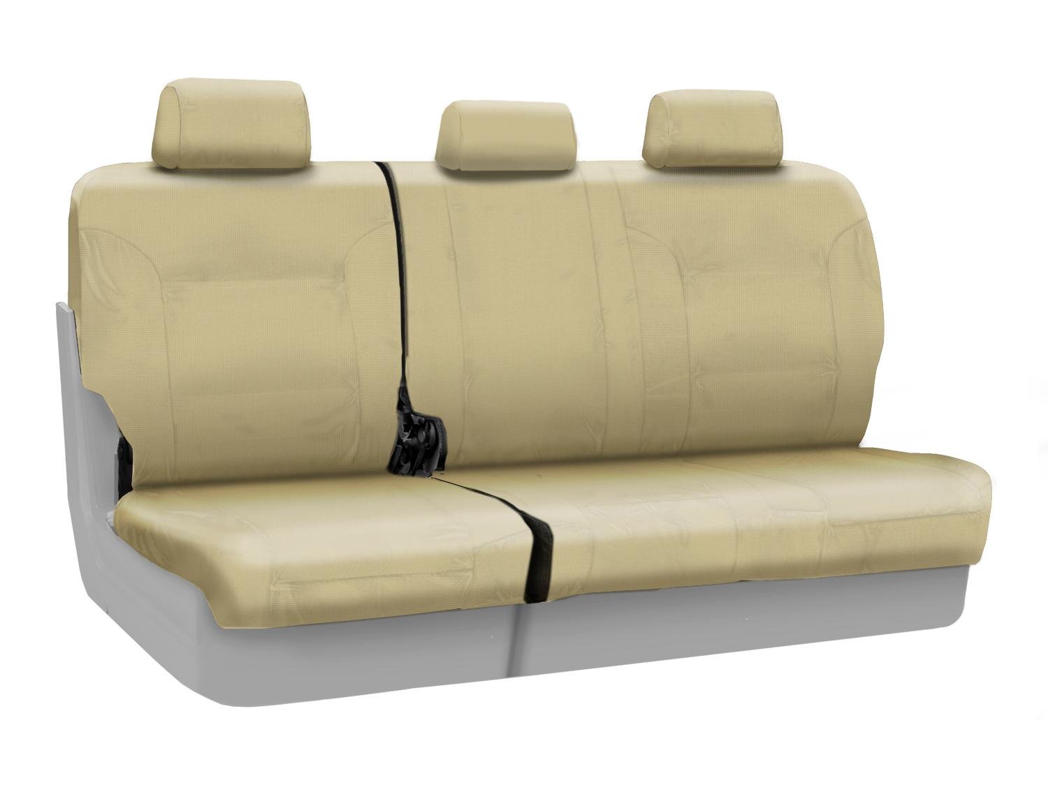 Coverking Rear 60/40 Bench Custom Fit Seat Cover for Toyota Sienna - Ballistic Fabric (Cashmere) | Durable Protection for Kids, Pets & Spills | Perfect for Family Road Trips & Daily Commutes