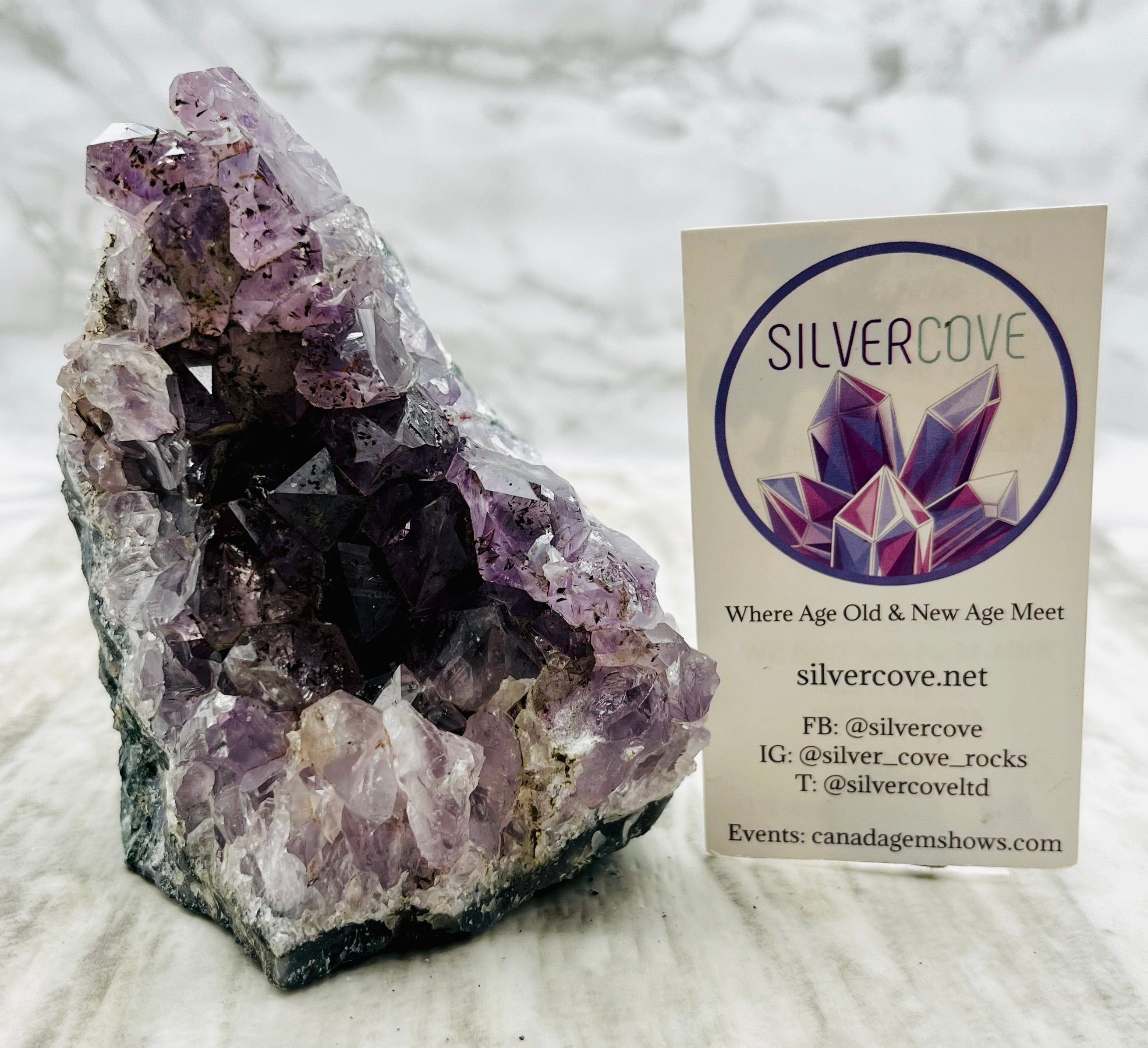 Natural Amethyst Cluster Specimen - Raw Purple Crystal Geode for Home Decor, Meditation & Healing | Perfect for Spiritual Gifts, Yoga Spaces & Crystal Collections