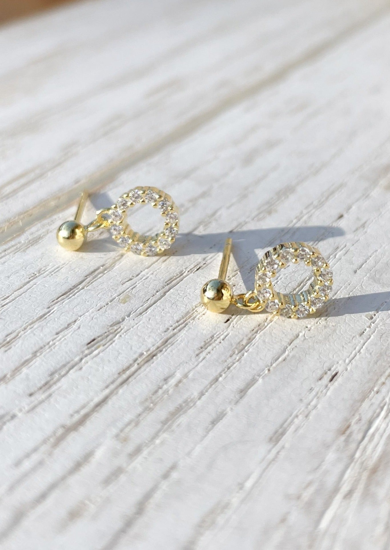EVA Gold Stud Earrings for Women - 14K Gold Plated Hypoallergenic Earrings - Minimalist Stud Earrings for Everyday Wear, Gift, Party & Work
