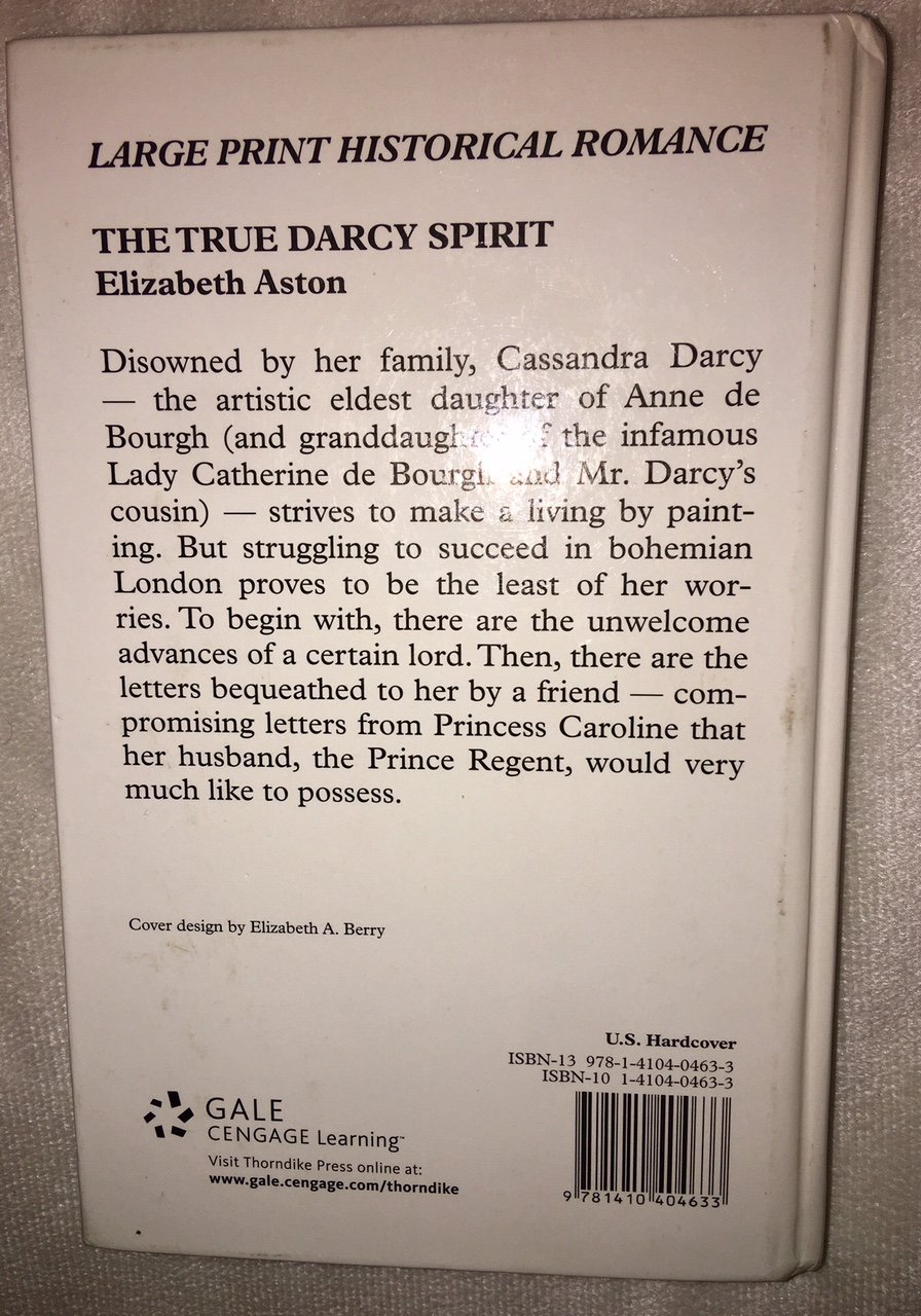 The True Darcy Spirit - Large Print Clean Read by Thorndike Press | Historical Romance Novel for Book Clubs & Cozy Reading