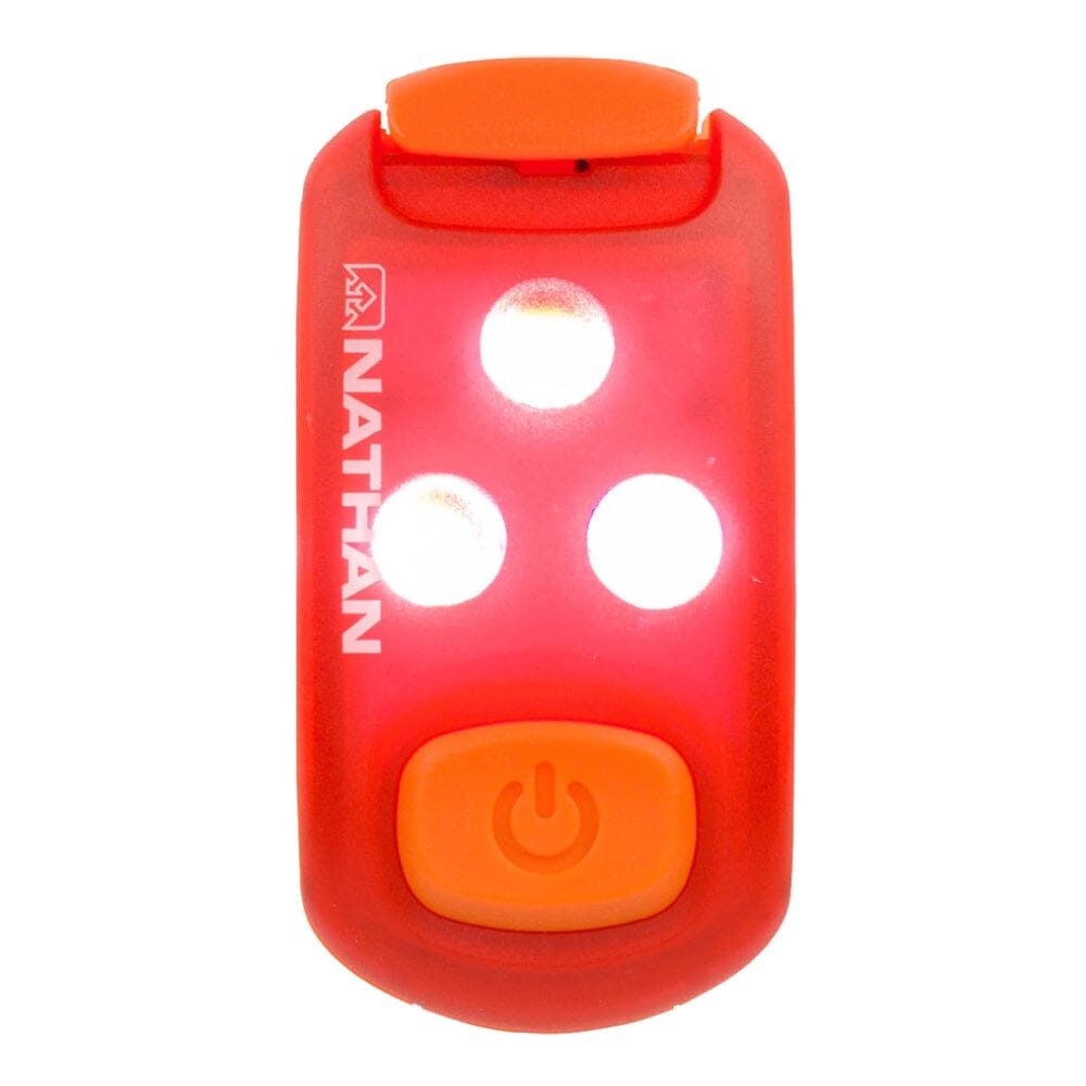 Nathan Strobelight LED Safety Light Clip - High Visibility Strobe Light for Running, Cycling, Walking - Rechargeable & Waterproof Clip-On Light for Night Safety Gear