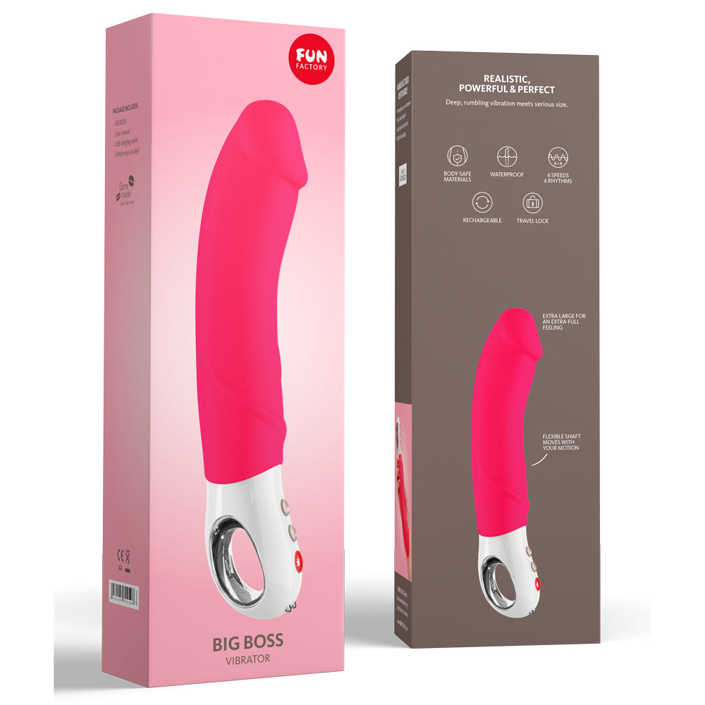 Fun Factory Big Boss Vibrator - Powerful G-Spot & Clitoral Stimulator for Ultimate Pleasure | Perfect for Couples & Solo Play | Waterproof & Rechargeable Adult Toy