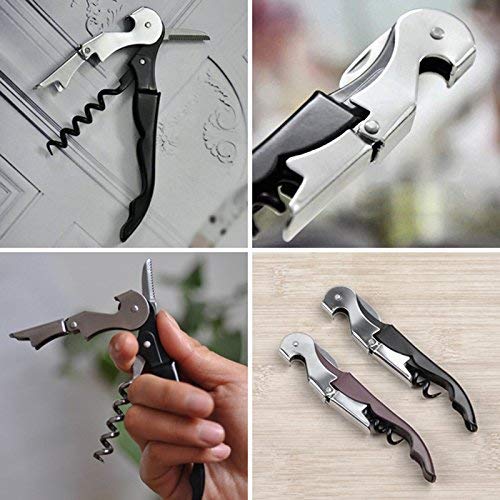 Premium Royals Wine Set with Black Bottle Opener - Corkscrew, Wine Key & Accessories for Home Bar, Parties & Gifts | Durable Stainless Steel Wine Opener for Easy Uncorking