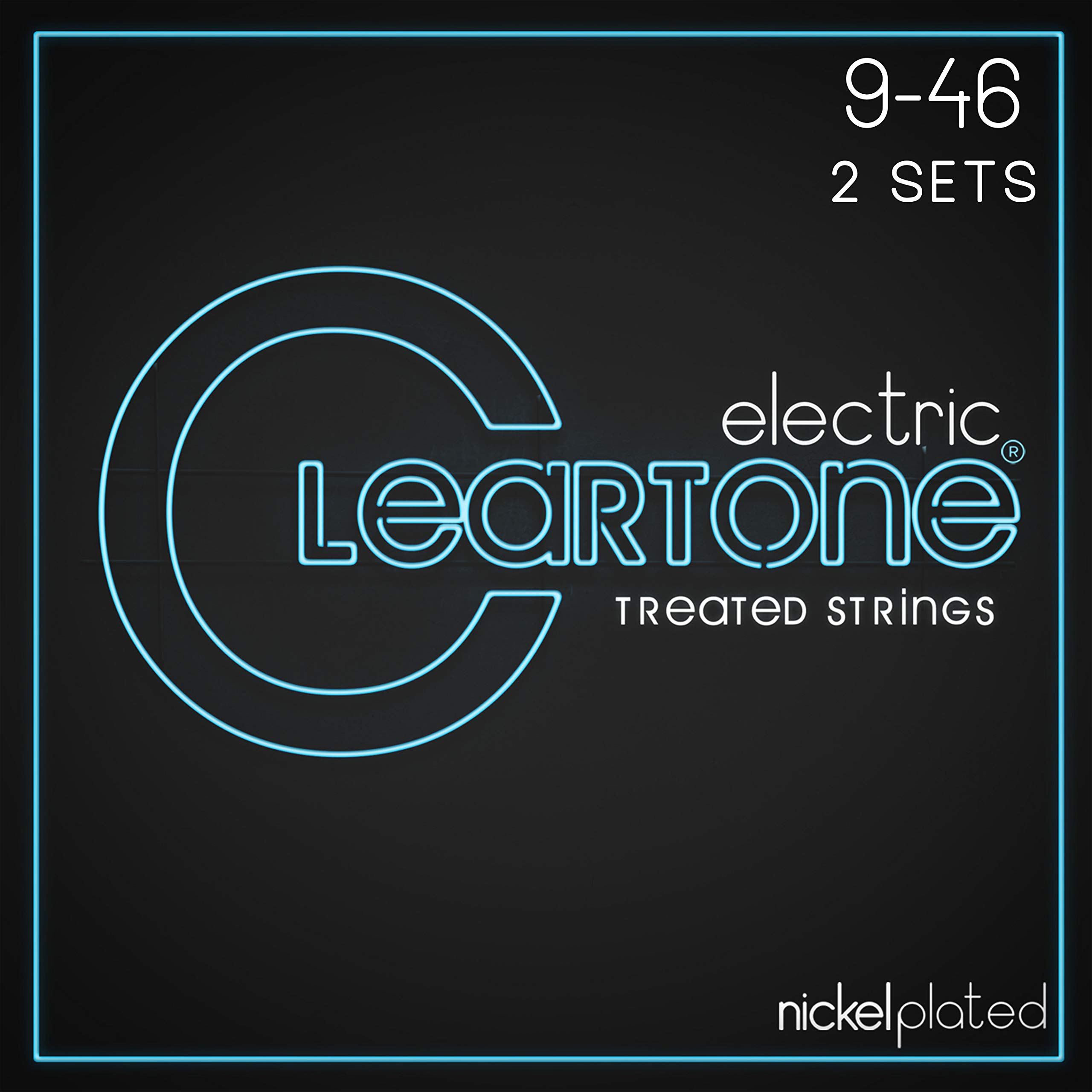 Cleartone 9419 Nickel Wound Electric Guitar Strings 9-46 Gauge (2-Pack) - Premium Bright Tone for Rock, Blues & Metal - Perfect for Stage Performance & Studio Recording