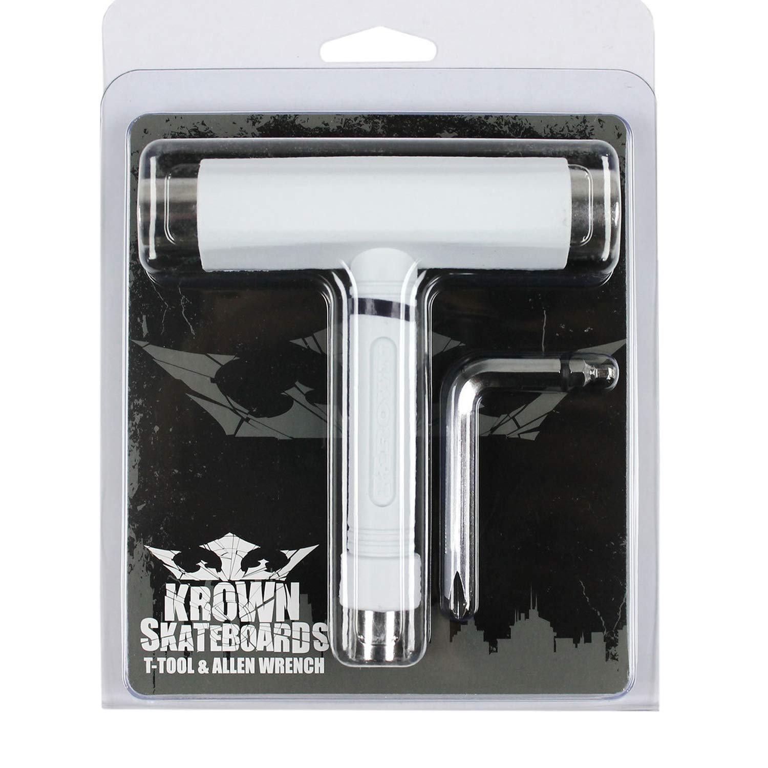 Krown Skateboard T-Tool - All-in-One Multi-Function Skateboard Tool for Adjusting Trucks, Wheels & Bearings | Perfect for Skateboard Maintenance & DIY Repairs