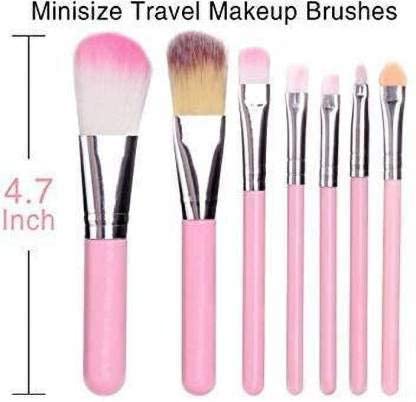 SIRF TUM 7 Foundation Brush Set - 7 Piece Mini Makeup Brush Kit with Storage Box | Perfect for Travel, Professional Makeup Artists & Everyday Beauty Routine