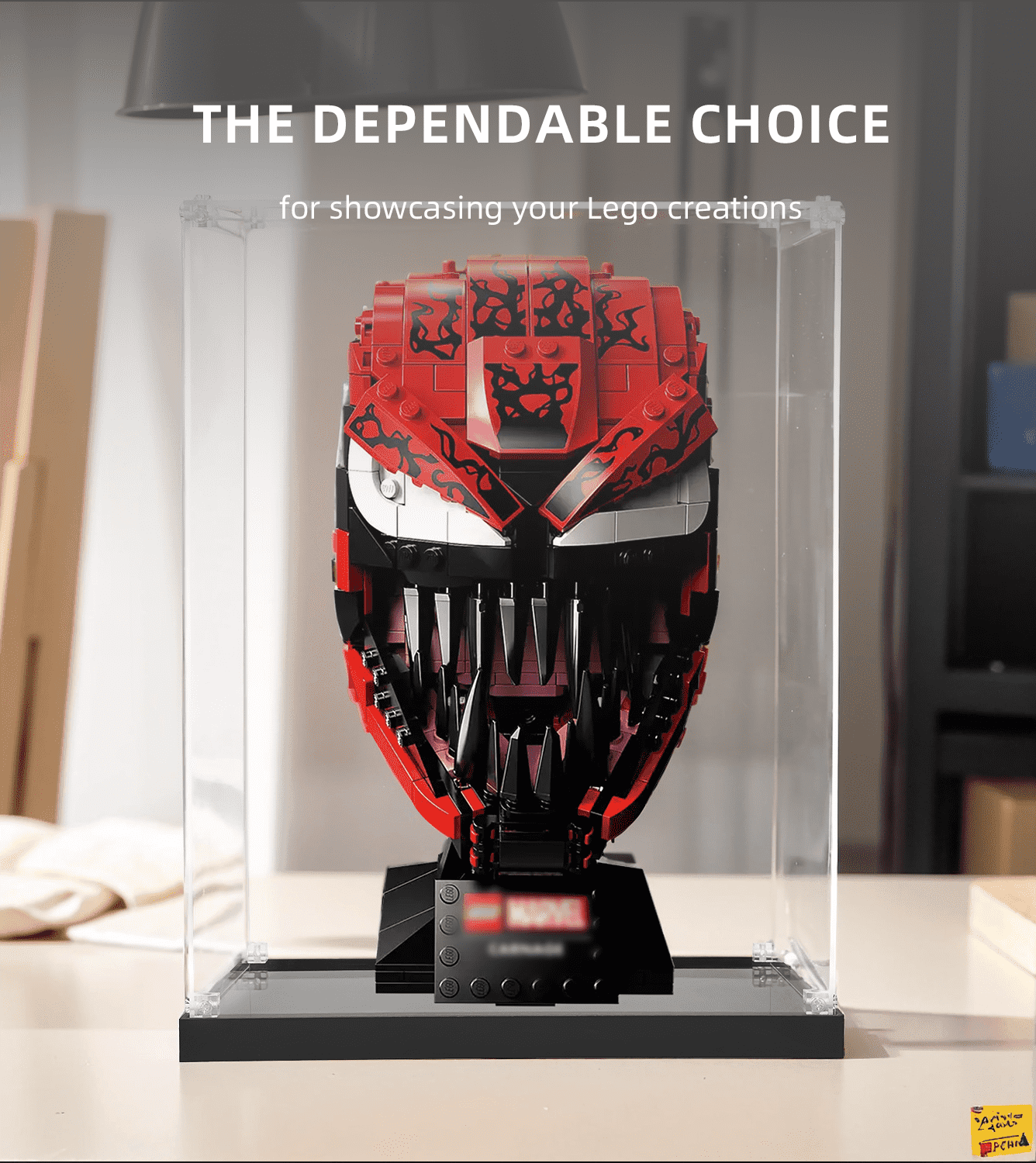Lego Marvel Carnage 76199 Display Case - Clear Acrylic Showcase for Collectible Minifigures | Perfect for Home Decor, Office Display & Gift Giving