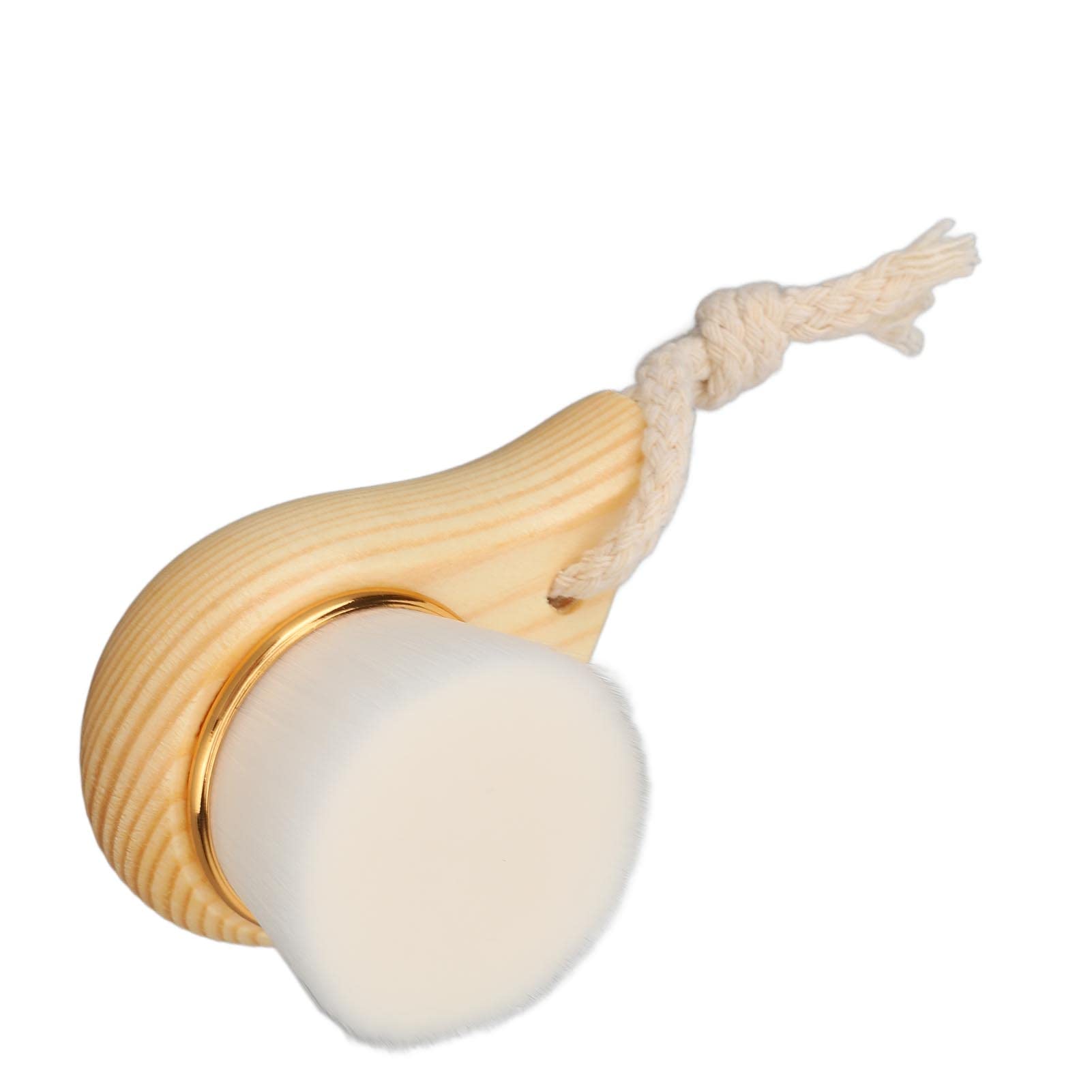 Natural Wooden Facial Brush with Beech Handle - Compact Travel Size for Gentle Exfoliation & Deep Cleansing - Perfect for Skincare Routine at Home or On-the-Go