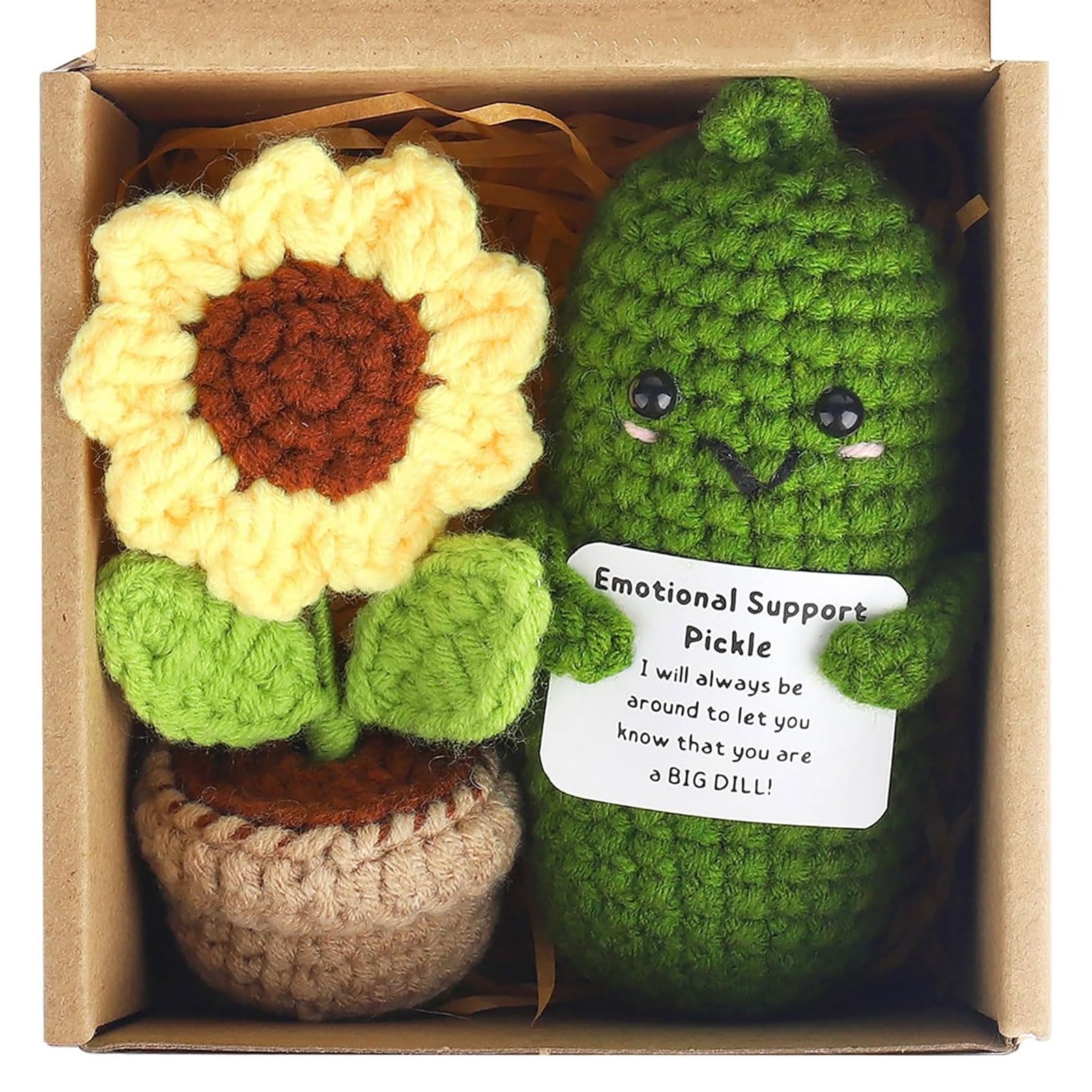 Funny Emotional Support Sunflower Mini Office Desk Decor - Inspirational Best Friend Sister Birthday & Anniversary Gift for Home, Work, or Study Spaces