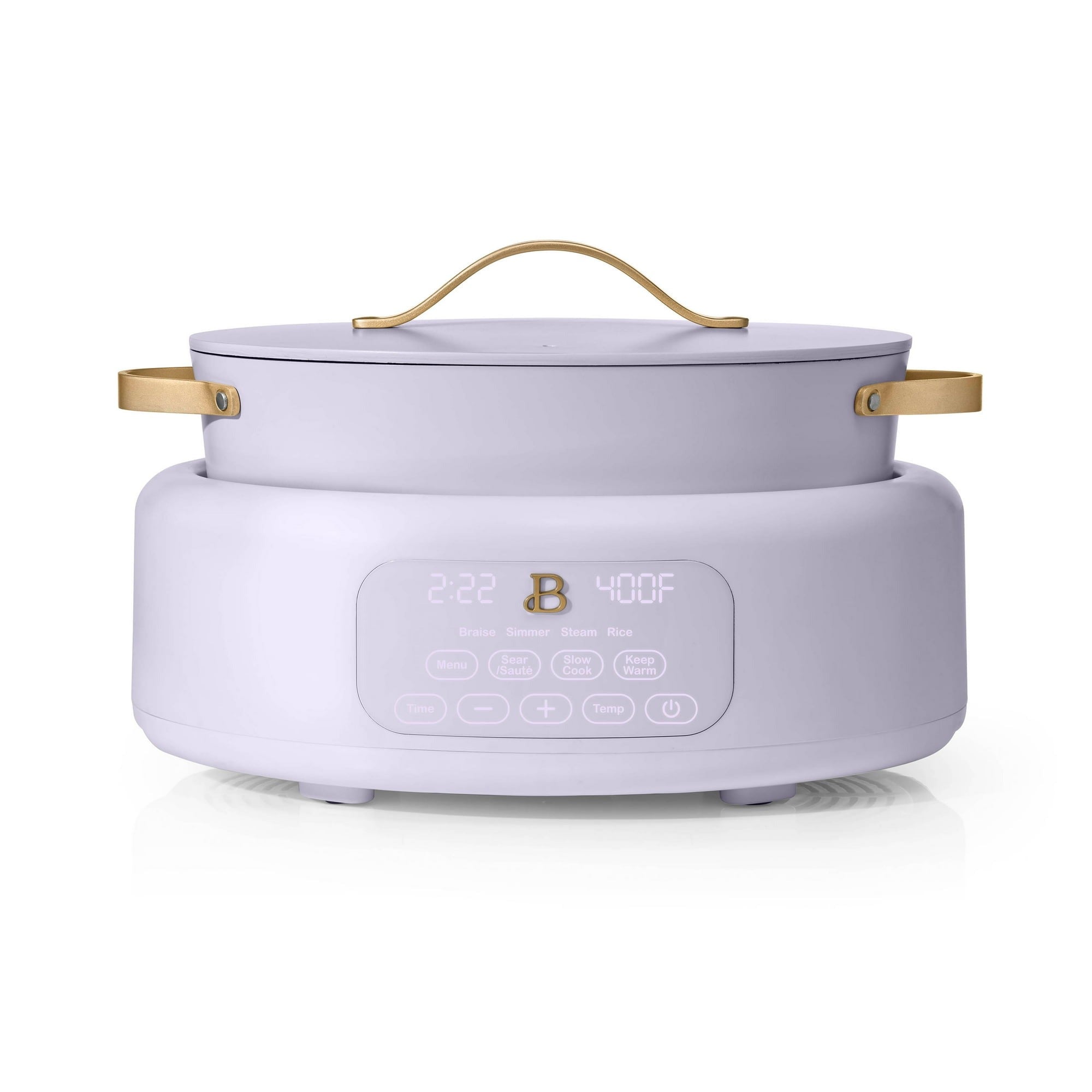 10-in-1 Electric Multi-Cooker with 6-QT Capacity - Lavender by Drew Barrymore - Perfect for Slow Cooking, Pressure Cooking, Steaming & More - Ideal for Family Dinners & Meal Prep