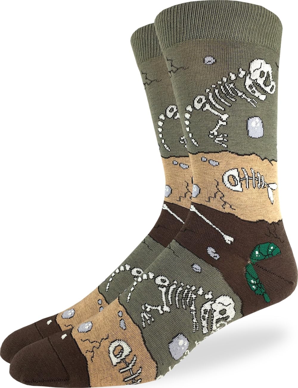 Good Luck Sock Men's Dinosaur Socks for Adults - Fun Novelty Crew Socks for Gifts, Casual Wear & Costume Accessories