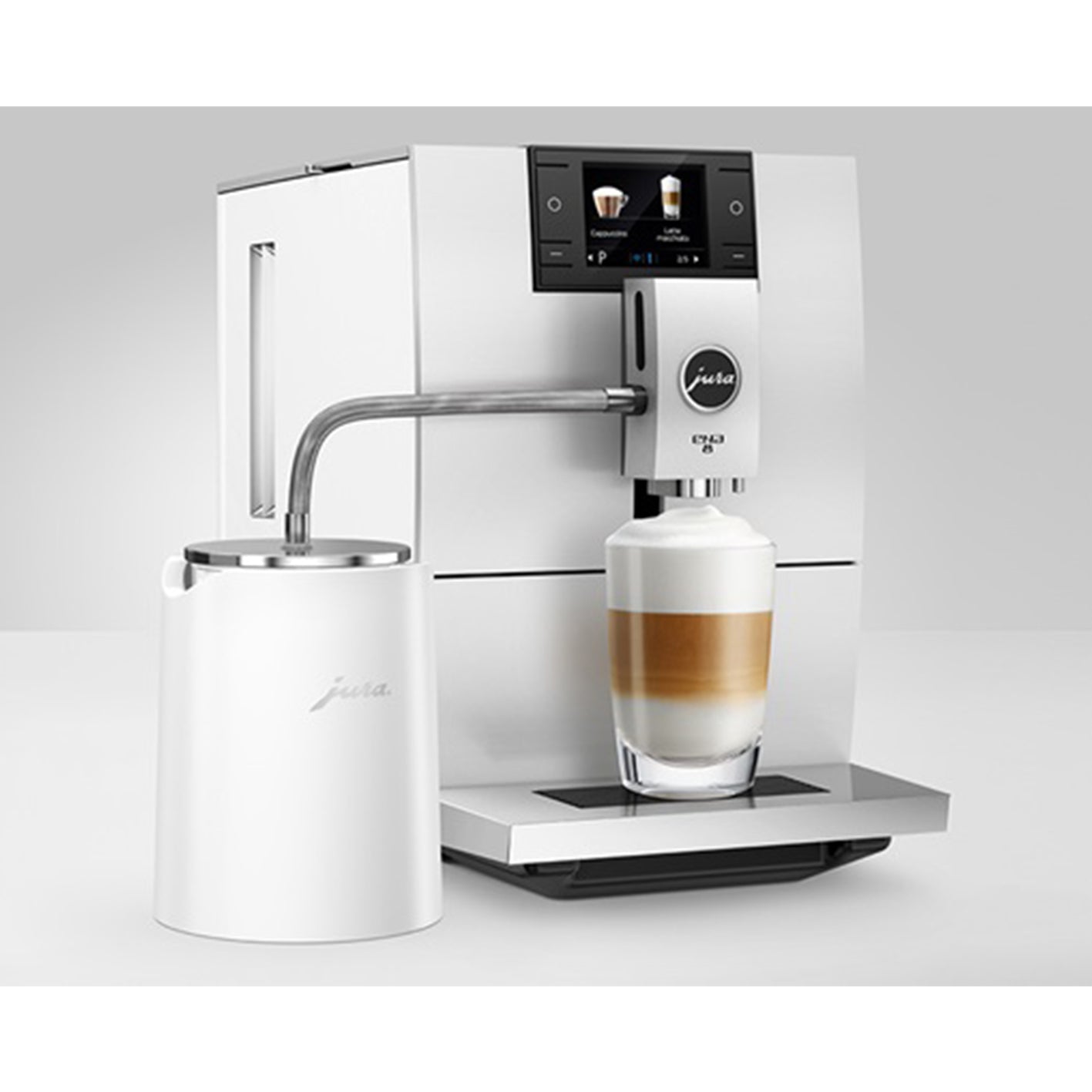 Jura Glacette Cool Milk Container - White | Stainless Steel Milk Frother Jug for Coffee & Latte | Perfect for Home & Cafe Use