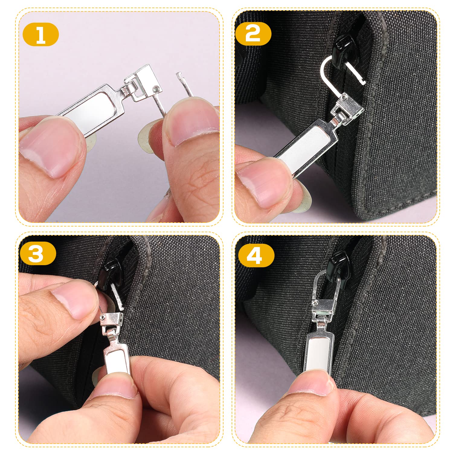 10pcs Silver Detachable Metal Zipper Pull Replacement for Small Holes - Perfect for Jackets, Purses, Boots, Jeans, Coats, Suitcases & Dresses | Easy DIY Repair & Fashion Upgrade Accessory
