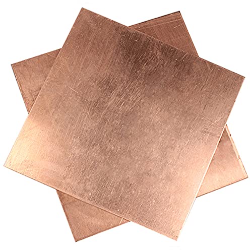 High-Quality T2 Conductive Copper Plate - 0.8x200x200mm Thick Red Copper Sheet Block for Electrical Projects, DIY Crafts, and Heat Sink Applications