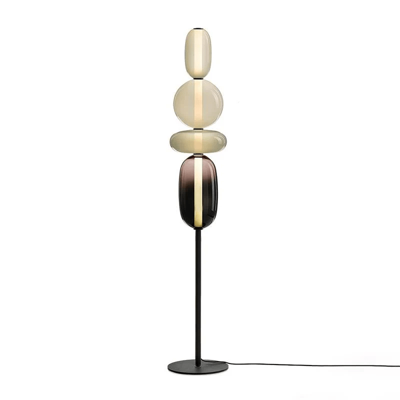 Candied Glass Floor Lamp - Modern LED Standing Light for Living Room, Bedroom, and Office Decor