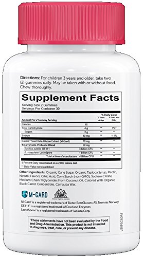SmartyPants Kids Probiotic Complete Gummies - Strawberry Creme Flavor, 60 Count (Pack of 6) | Immune Support & Digestive Health for Children | Perfect for Daily Wellness Routine & Travel Snacks