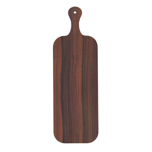 Arcata 922414 Melamine Rectangular Serving Board with Handle - Wood Finish, 24 x 8 Inches - Perfect for Charcuterie, Cheese, Appetizers & Party Platters