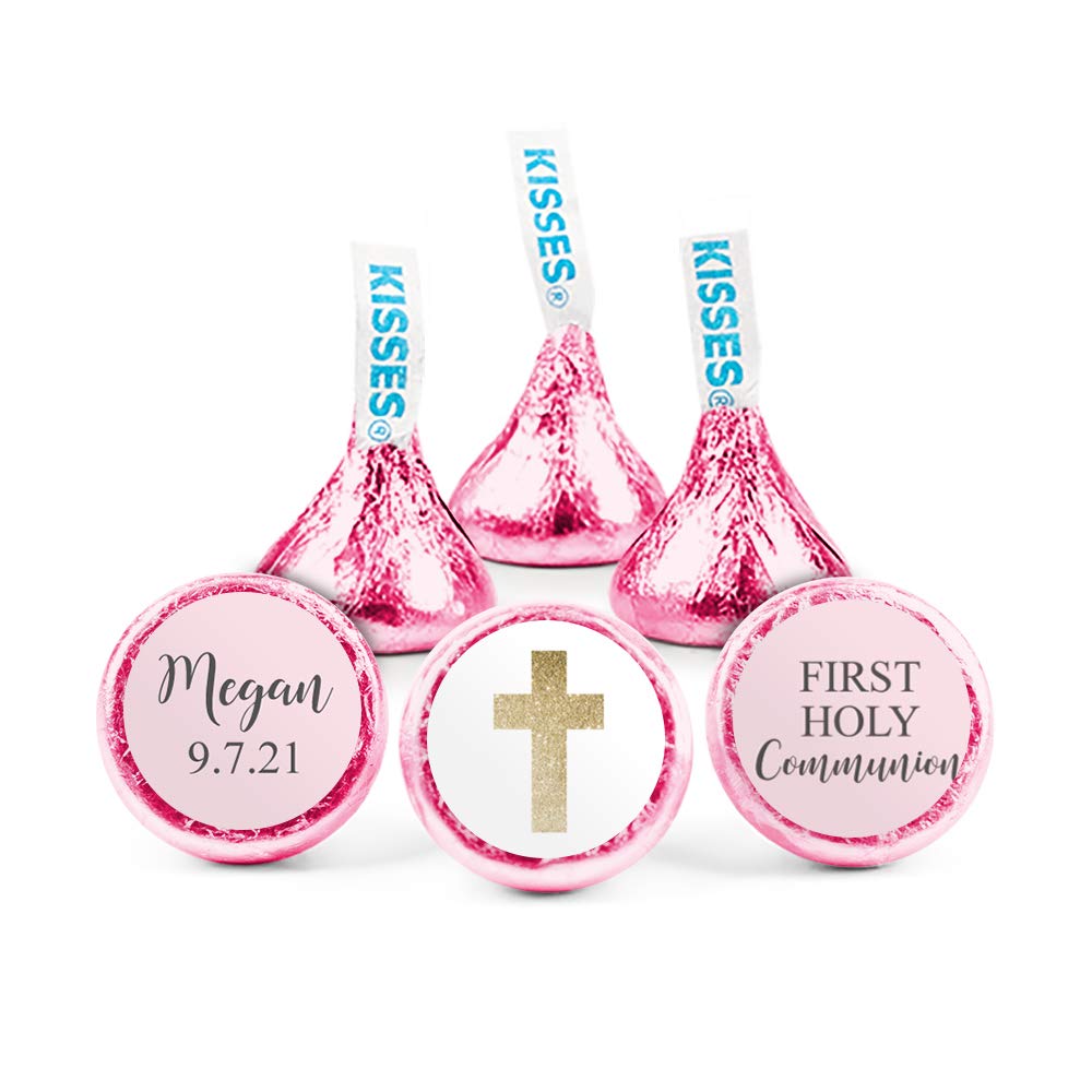 Personalized First Communion Candy for Girls - 200 Count Ready-to-Use Sweet Treats - Perfect for Church Celebrations, Baptism Gifts & Religious Events