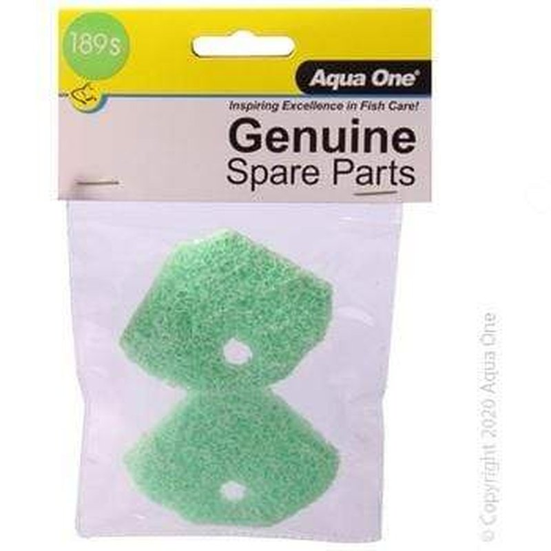 Aqua One Sponge Phosphate Filter Media 2-Pack - Removes Phosphates for Crystal Clear Aquarium Water - Ideal for Freshwater & Saltwater Fish Tanks - 189s IFX 50 Model 25189s