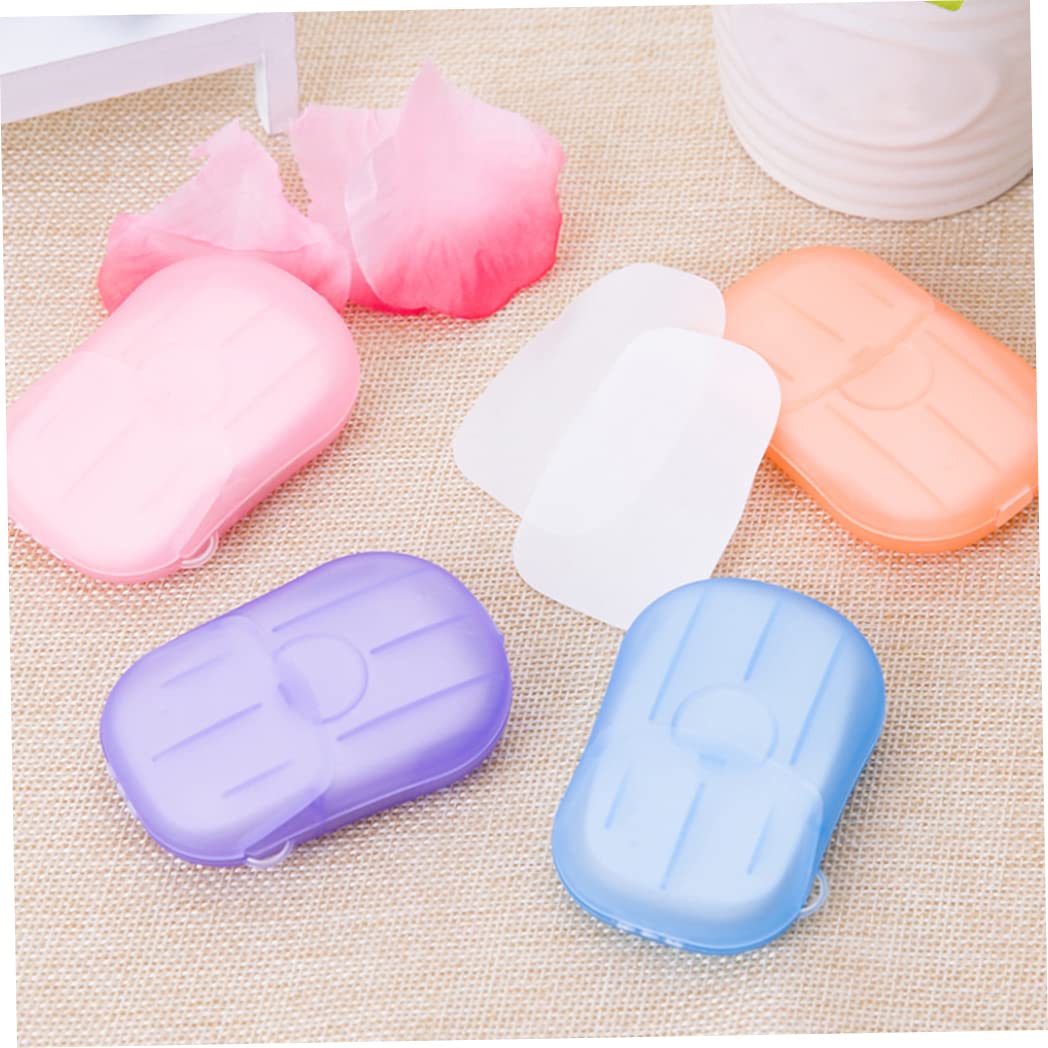 100 Sheets Portable Disposable Paper Soap - Travel Size Foaming Film Soap for Camping, Hiking & Outdoor Activities (5 Pack) - Perfect for Hand Washing On-The-Go, Emergency Kits & Hygiene While Traveling