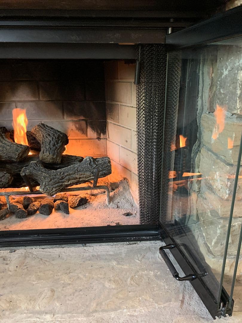 Marco Fireplace Glass Doors - Silver Finish | Heat Resistant & Stylish | Perfect for Living Rooms & Patios