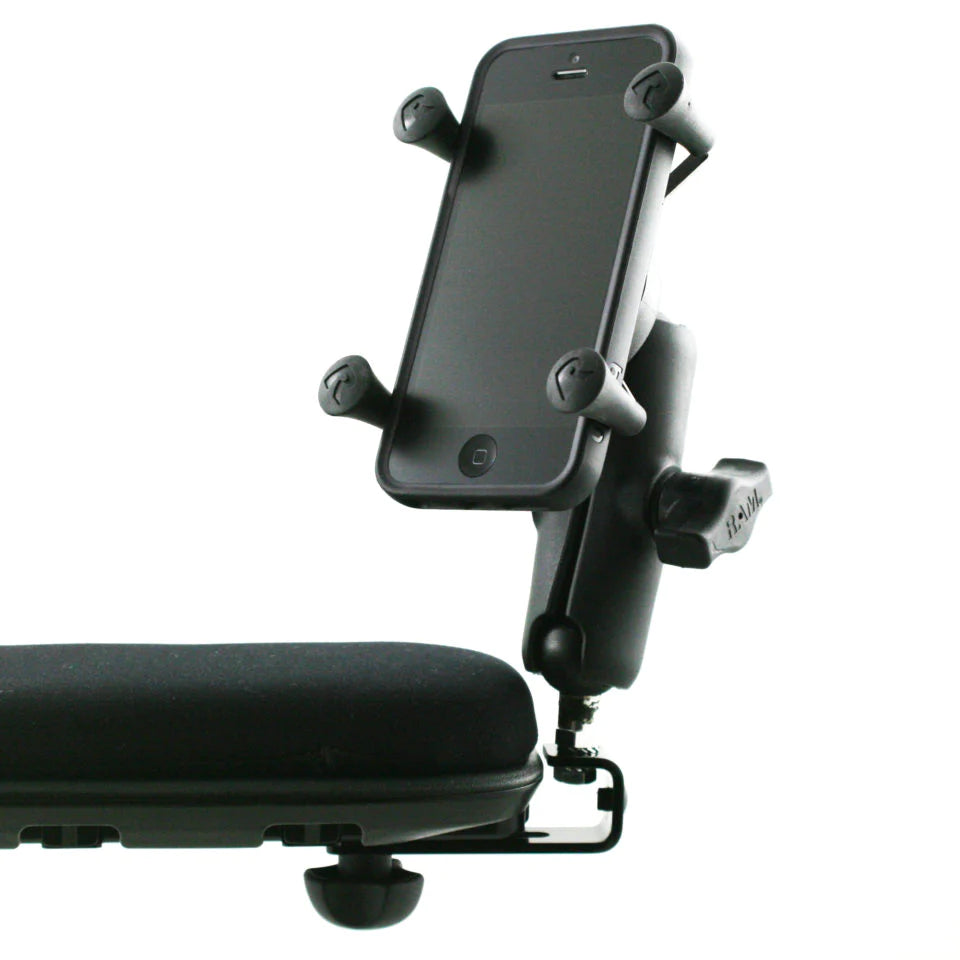 Ram X Grip Universal Phone Holder for Electric Wheelchairs - Adjustable Mounting Bracket (Model 324166) | Hands-Free Smartphone Mount for Mobility Devices | Perfect for Video Calls, Navigation & Entertainment on the Go