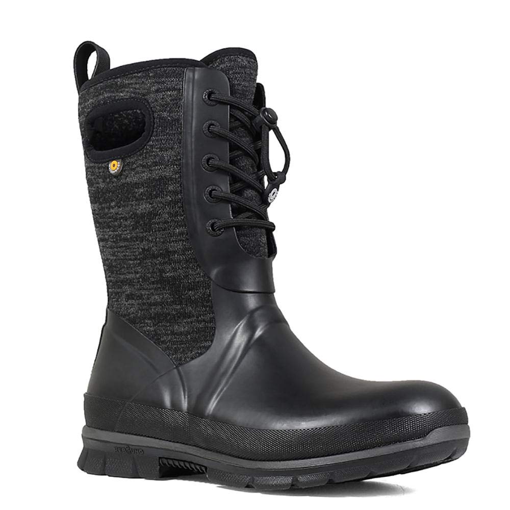 BOGS Women's Crandall Lace-Up Waterproof Insulated Winter Snow Boots for Hiking, Walking & Cold Weather - Warm Comfortable Slip-Resistant Outdoor Shoes