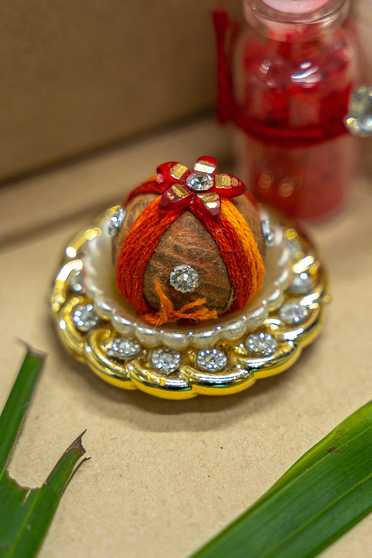Beautiful Embroidered Rakhi Gift Set - Traditional Indian Raksha Bandhan Bracelet for Brother Sister - Perfect for Rakhi Festival Celebrations, Sibling Bonding & Cultural Events