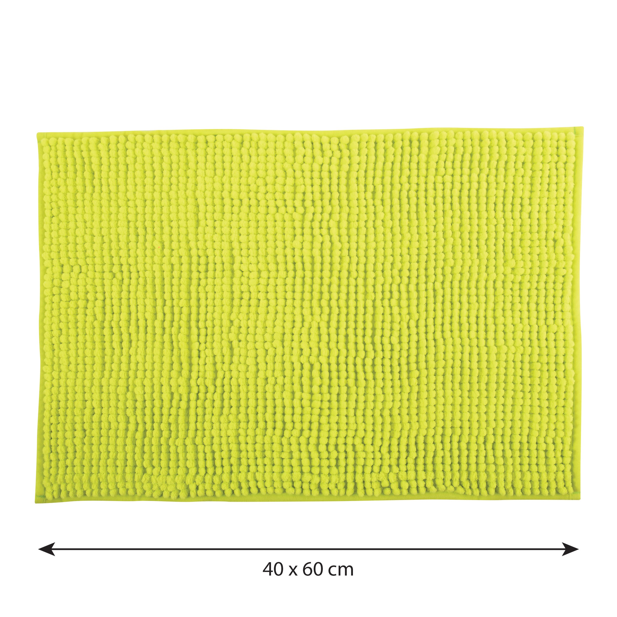 Premium Non-Slip Green Bath Mat 60x40 cm - Super Absorbent, Quick Dry Bathroom Rug for Shower, Tub & Floor - Soft Microfiber Surface for Safety & Comfort
