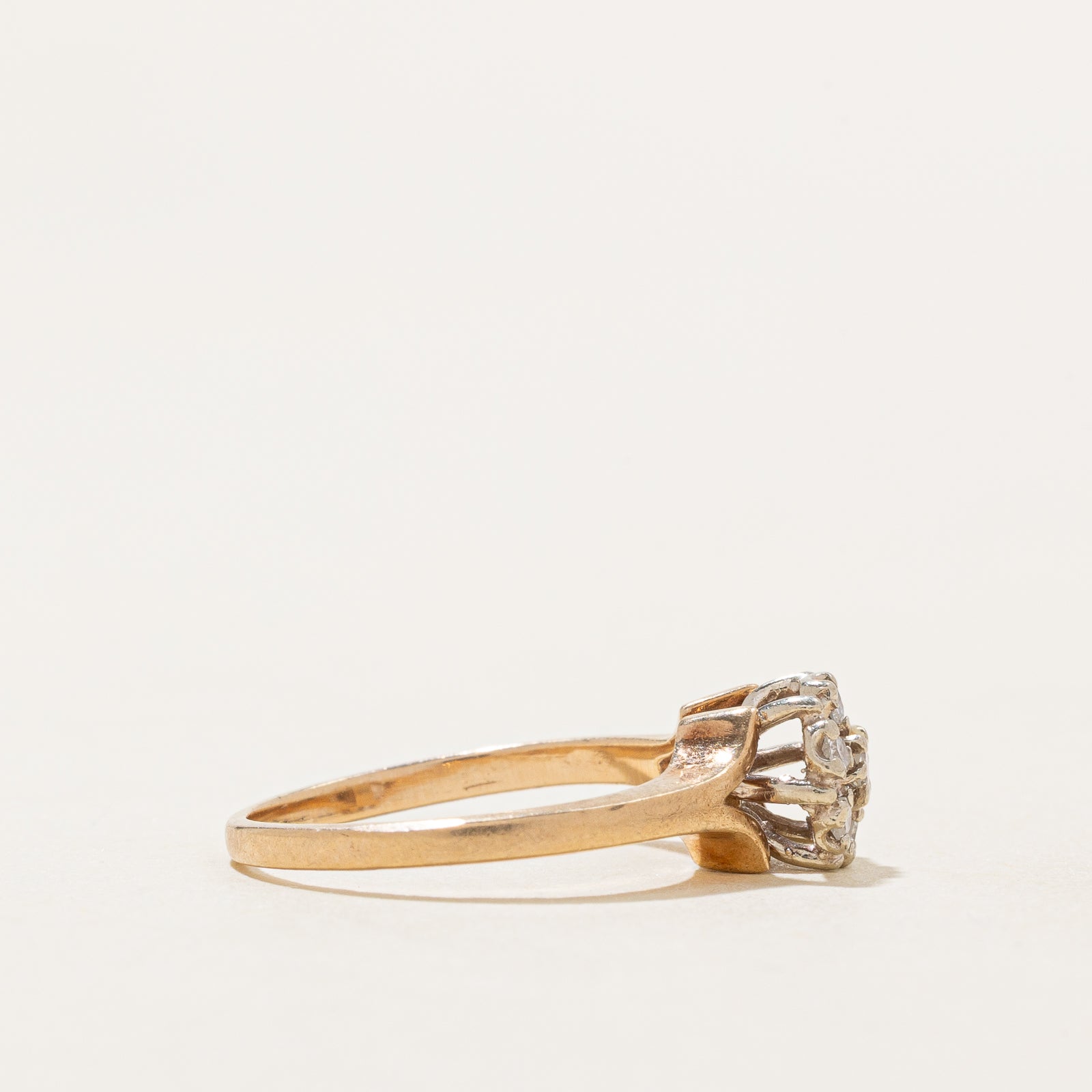0.10ctw Diamond Cluster Ring - Size 3 | Elegant Wedding Band, Anniversary Gift & Everyday Jewelry for Women