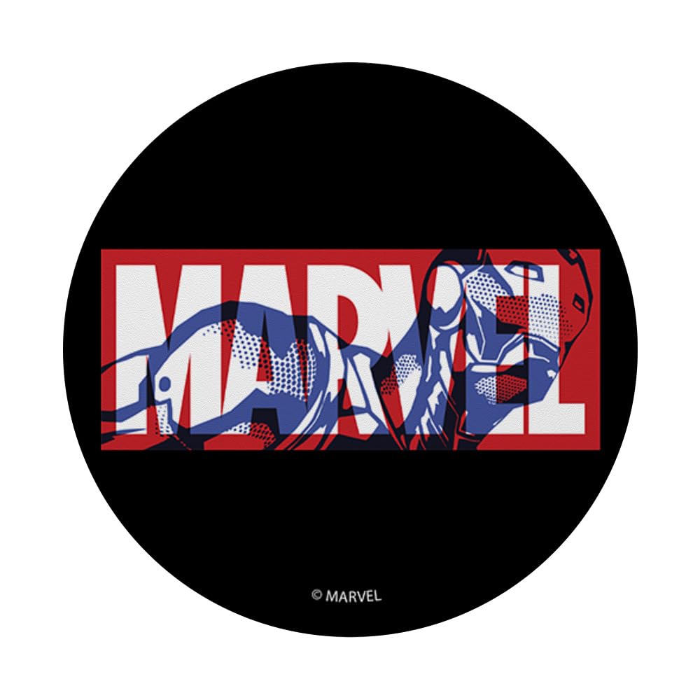 Marvel Iron Man Logo PopSockets Standard PopGrip - Swappable Phone Grip & Stand for Smartphones - Perfect for Marvel Fans, Daily Commute & Hands-Free Viewing