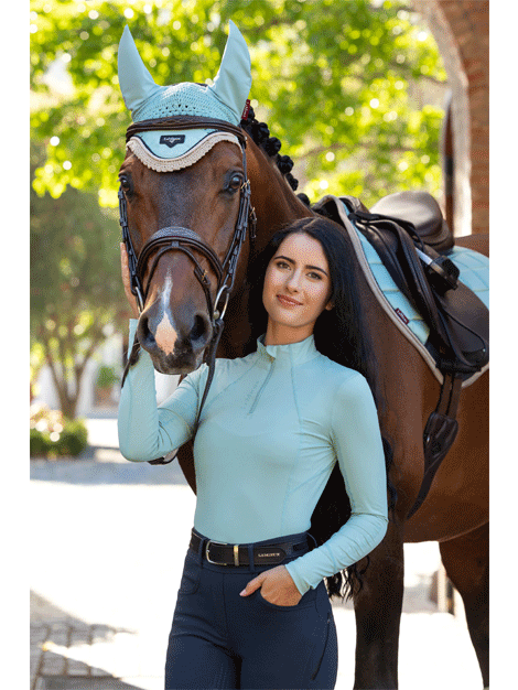 Le Mieux Loire Fly Hood for Horses - Breathable UV Protection Fly Mask with Ears - Perfect for Riding, Training, and Pasture Use