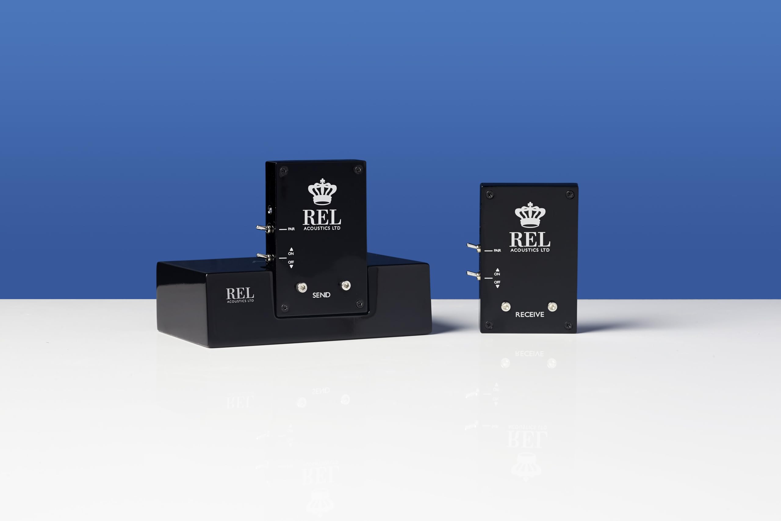 REL Acoustics Wireless Subwoofer Transmitter & Receiver Kit – Zero-Compression SoundPath Adapter for Home Theater & Multi-Room Audio Systems – Bluetooth & RCA Compatible – Easy Setup for Enhanced Bass Performance – Perfect for Movie Nights, Music Streaming & Home Entertainment