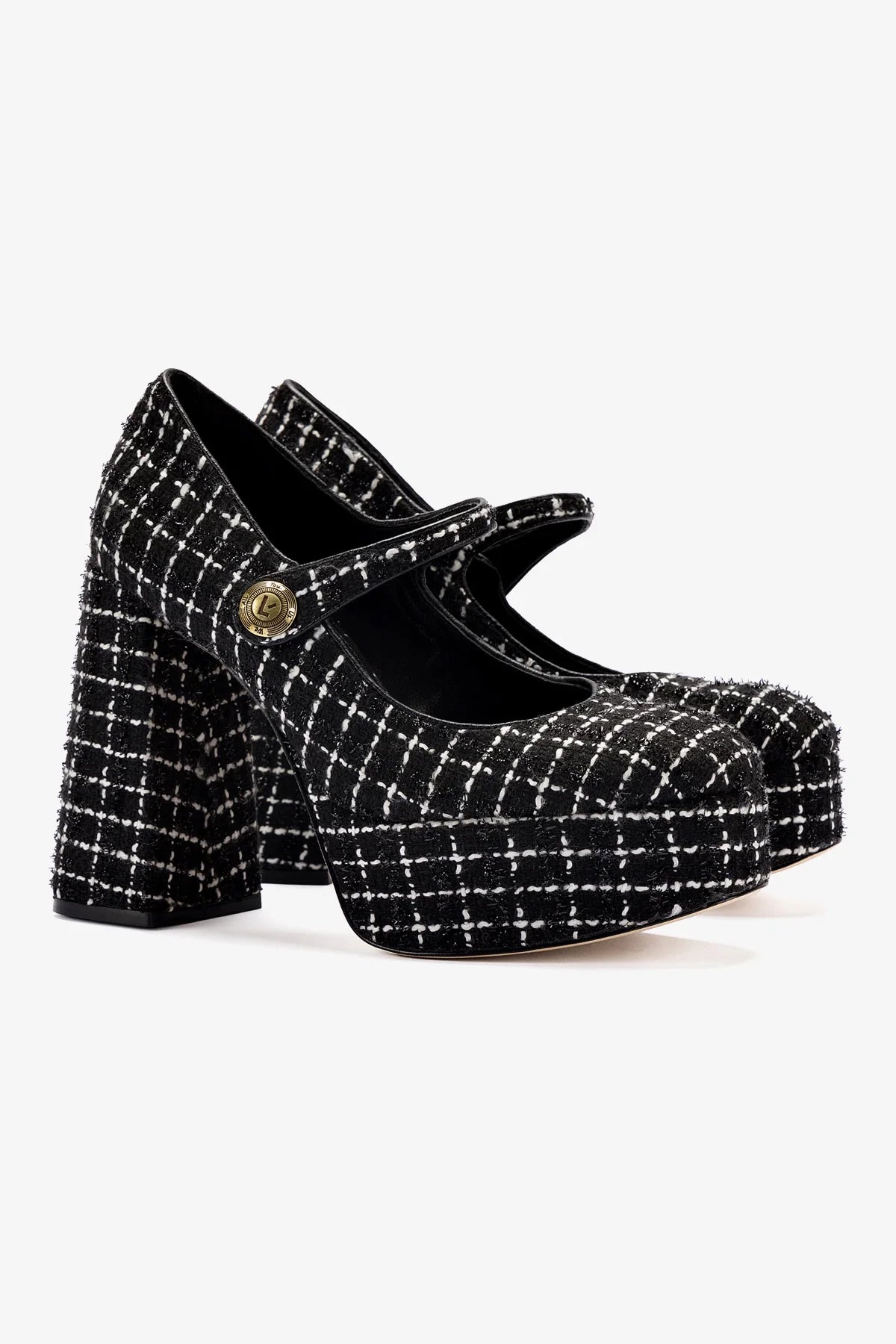 Emma Pump in Black Tweed - Classic Women's Dress Shoes for Office, Wedding & Formal Events | Comfortable Heels for Professional & Evening Wear