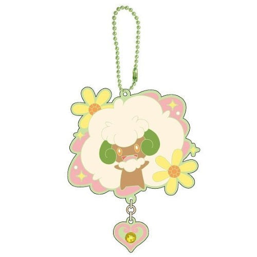 Pokemon Kirakira Glitter Jewel Rubber Mascot Keychain - Cute Anime Keyring for Backpacks, Bags & Gifts | Pokemon Collectible Accessory for Fans