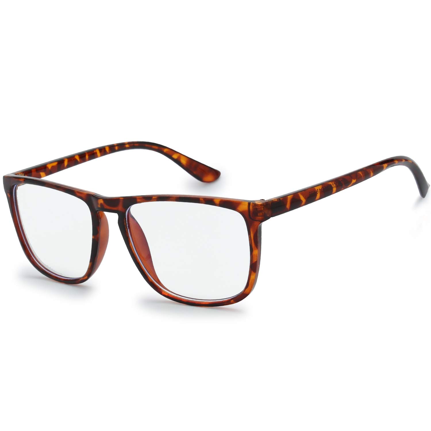 Blue Light Blocking Glasses for Men & Women - Rectangle Frame Computer Gaming Glasses with Anti Blue Ray Technology (B2302 Demi) - Reduce Eye Strain for Work, Gaming & Screen Time