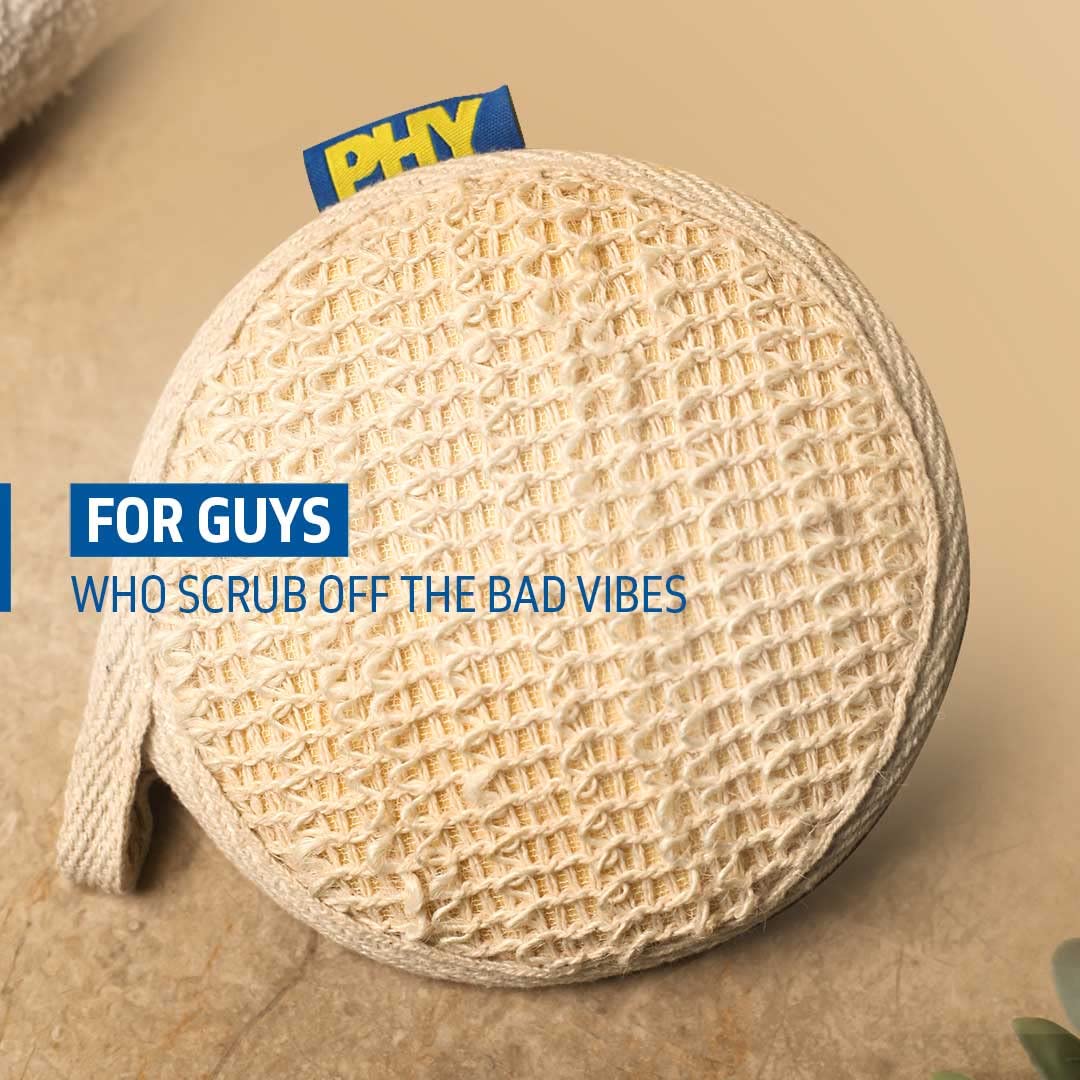 Premium Phy Scrub Loofah - Gentle Exfoliating Shower Sponge for Smooth Skin | Skin-Friendly Bath & Body Scrubber | Ideal for Daily Shower, Spa & Self-Care Routine